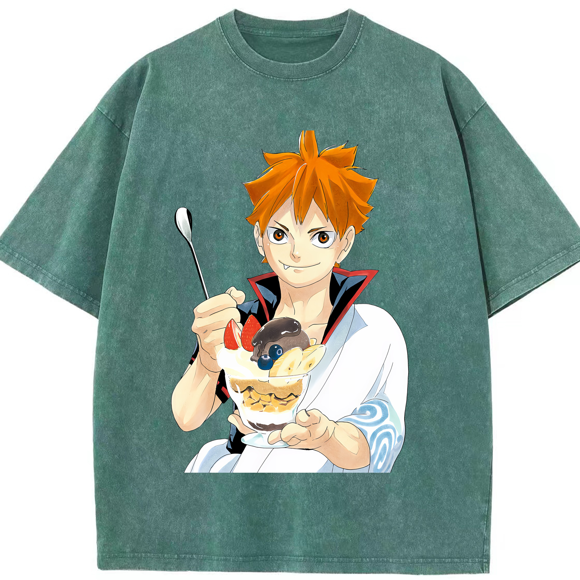 （画像用） ハイキュー!! Haikyu!! 綿100% ヴィンテージ風 半袖Tシャツ（フロントプリント）